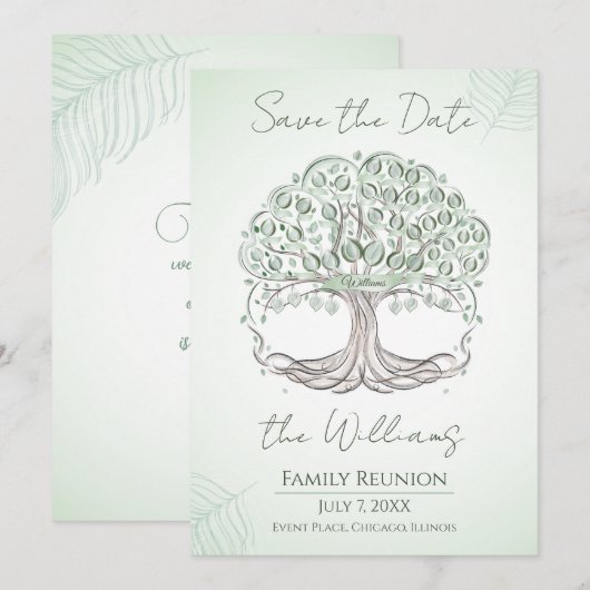 Een gepersonaliseerde Uitnodiging van de Reunion v (Voorkant / Achterkant)