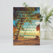 Een geprezen Wenskaart voor begeleiding en vrede Kaart (Staand voorkant)