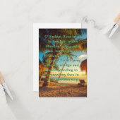 Een geprezen Wenskaart voor begeleiding en vrede Kaart (Voorkant / Achterkant in situ)