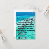 Een geprezen Wenskaart voor bescherming en vrede Kaart (Voorkant / Achterkant in situ)