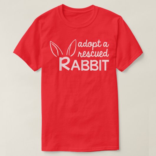 Een gered konijn aannemen, Bunny Adopter T-shirt (Design voorkant)