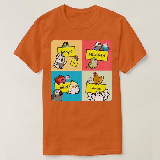 Een geredde vogel aannemen t-shirt (Design voorkant)