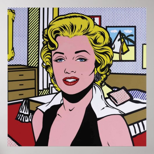 Een gerenoveerde en vectoriseerde Marilyn pop kuns Poster (Voorkant)