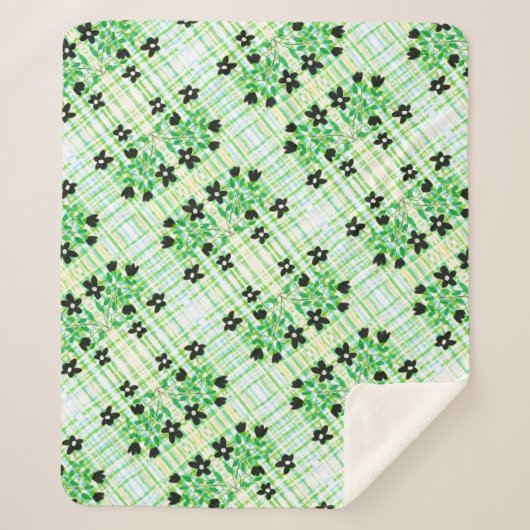 Een geruite en bloemige deken (Voorkant)