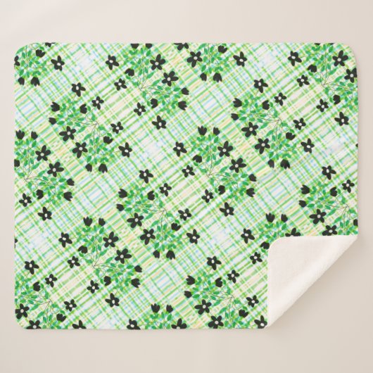 Een geruite en bloemige deken (Voorkant (horizontaal))