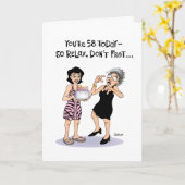 Een geruststellende 58e verjaardag kaart (Gele Bloem)