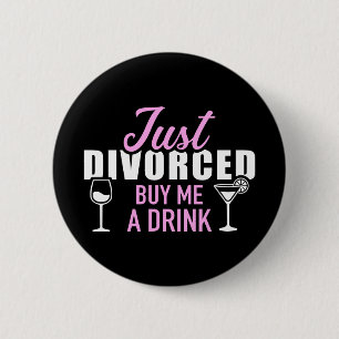 Een gescheiden drink voor mij ronde button 5,7 cm