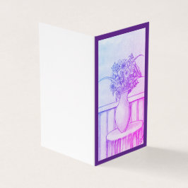 Een geschenk van bloemen - paars kaart