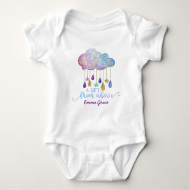Een geschenk van boven regenboog wolk & gouden bab romper