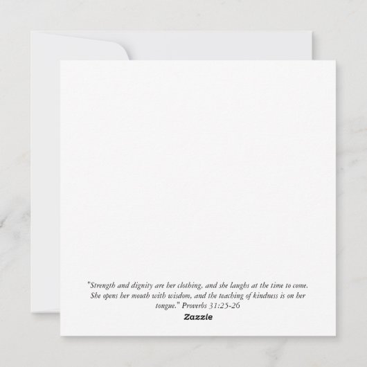 Een geschenk van God – Moederdag kaart (Achterkant)