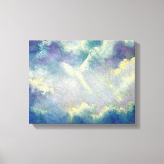 Een geschenk van Heaven Angel Art Print op doek (Voorkant)