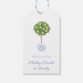 Een geschenk van: Sunny Lemon Tree Topiary Spring Cadeaulabel (Voorkant)