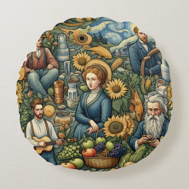 Een geschenk vol oprechtheid, Pillow Rond Kussen (Voorkant)