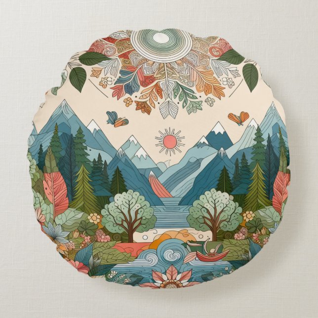 Een geschenk vol oprechtheid, Pillow Rond Kussen (Voorkant)