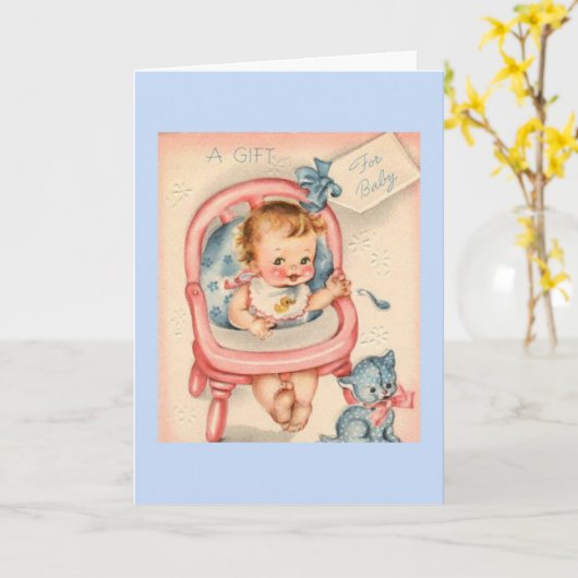  - een geschenk voor Baby, Kaart (Gele Bloem)