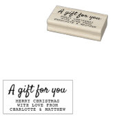Een geschenk voor u Kerstmis gepersonaliseerd Rubberstempel (Gestempeld)