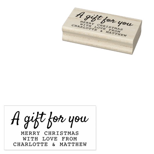 Een geschenk voor u Kerstmis gepersonaliseerd Rubberstempel (Gestempeld)