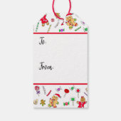 Een geschenk voor u peperkoek man kerst cadeaulabel (Achterkant)