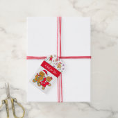 Een geschenk voor u peperkoek man kerst cadeaulabel (Met Touw)