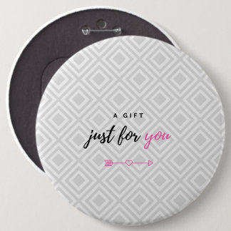 Een geschenk voor u (roze versie voor haar) ronde button 6,0 cm