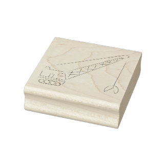 Een geschetste kraanstempel rubberstempel