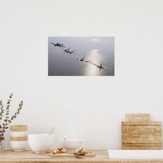 Een geschiedenis van Warplanes Poster (Keuken)