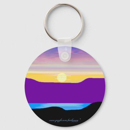 Een geschilde zonsondergang #2 sleutelhanger (Voorkant)