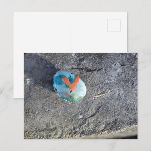 Een geschilderde hartrock briefkaart (Voorkant / Achterkant)