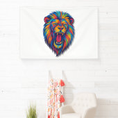 Een geschilderde leeuw banner (Insitu)