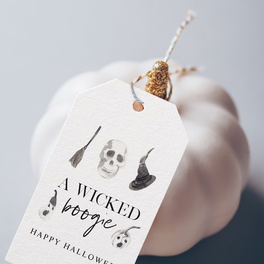 Een geschoold Boogie | Happy Halloween Cadeaulabel