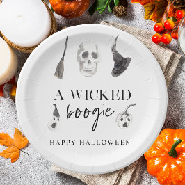 Een geschoold Boogie | Happy Halloween Papieren Bordje
