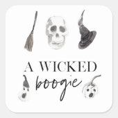 Een geschoold Boogie | Happy Halloween Vierkante Sticker (Voorkant)