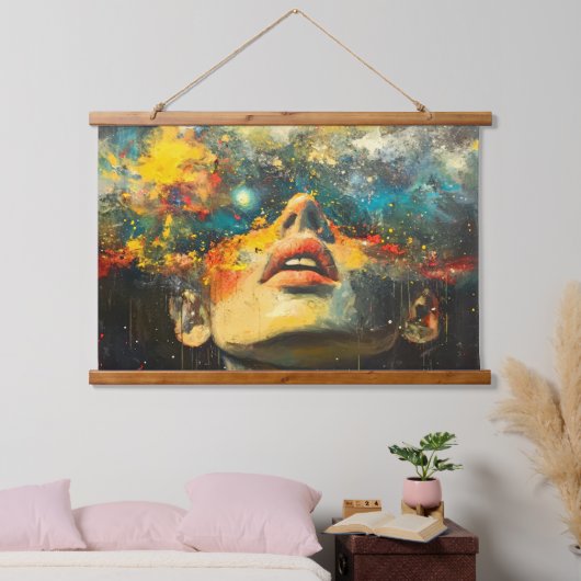 Een gesimuleerd universum hangend wandkleed (Slaapkamer)