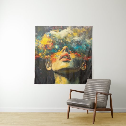 Een gesimuleerd universum wandkleed (In situ)