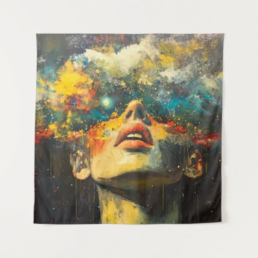 Een gesimuleerd universum wandkleed (Voorkant)