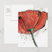 Een gesloten Bloem op een Witte Achtergrond Briefkaart (Voorkant / Achterkant)