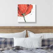 Een gesloten Bloem op een Witte Achtergrond Canvas Afdruk (Insitu (Slaapkamer))