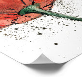 Een gesloten Bloem op een Witte Achtergrond Poster (Hoek)