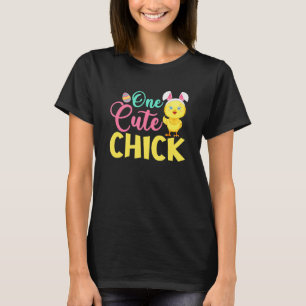Een gesneden chick bunny oor paasdag t-shirt