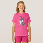 Een Gesponnen dag hebben | Cute Cat Pun T-shirt (Voorkant volledig)