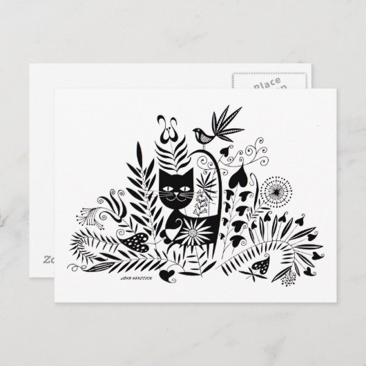 Een Gesponnen paar Briefkaart (Voorkant / Achterkant)