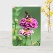 Een gesprek met een Butterfly Note Kaart (Gele Bloem)