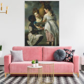 Een gesprek tussen meisjes, of twee meisjes canvas afdruk (Insitu (Woonkamer))