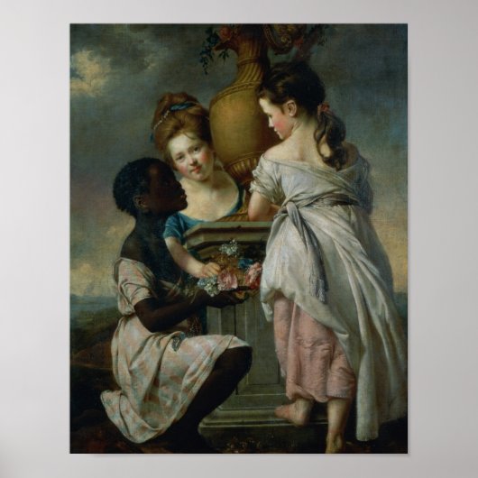 Een gesprek tussen meisjes, of twee meisjes poster (Voorkant)