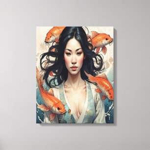 Een gesprek tussen twee hoeken canvas afdruk