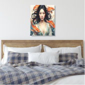 Een gesprek tussen twee hoeken canvas afdruk (Insitu (Slaapkamer))