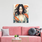 Een gesprek tussen twee hoeken canvas afdruk (Insitu (Woonkamer))