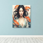 Een gesprek tussen twee hoeken canvas afdruk (Insitu (Houten vloer))