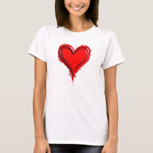 Een gestileerd hart in het hart. t-shirt
