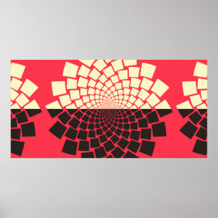 Een gestileerde bloem die uit water komt, of een s poster